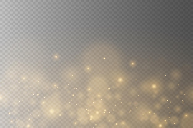 Resaltos de bokeh brillantes abstractos de luz El efecto bokeh de luz aislado
