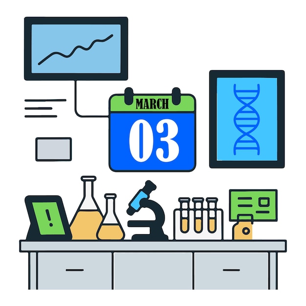 Research lab illustration for testing DNA