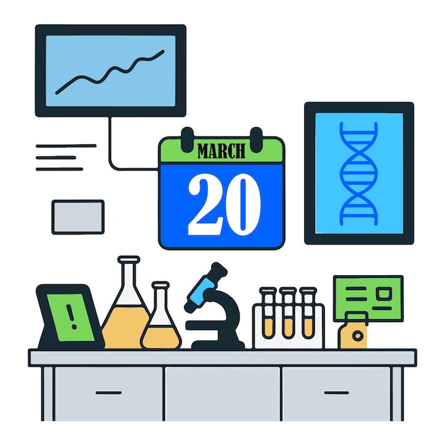 Research lab illustration for testing DNA