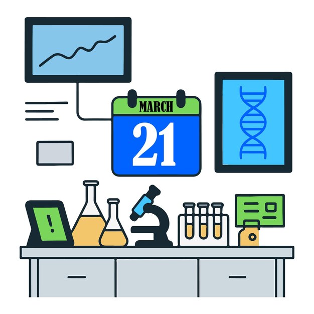 Research lab illustration for testing DNA