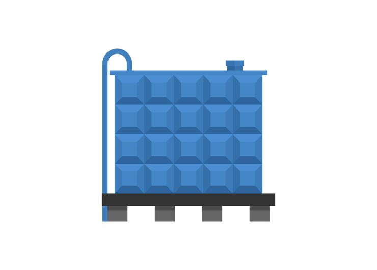 Vector reserva de agua tanque de agua ilustración plana sencilla