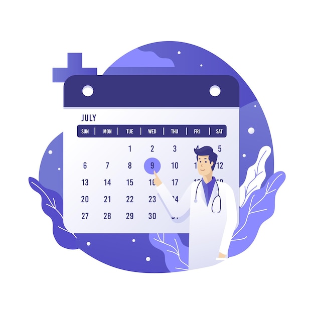 Reserva de citas con calendario para médico