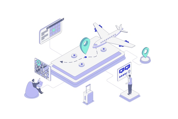 Reserva de pantallas de interfaz de aplicaciones móviles conjunto de plantillas de inicio de sesión de cuenta en línea hotel o billete de avión ubicación de pedido en la configuración del mapa Paquete de kit de interfaz de usuario UX GUI para el diseño web de aplicaciones Diseño vectorial