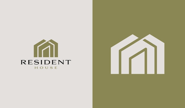 Resident Home House Logo Universal creative premium symbol Vector sign icon logo template Vector illustration
