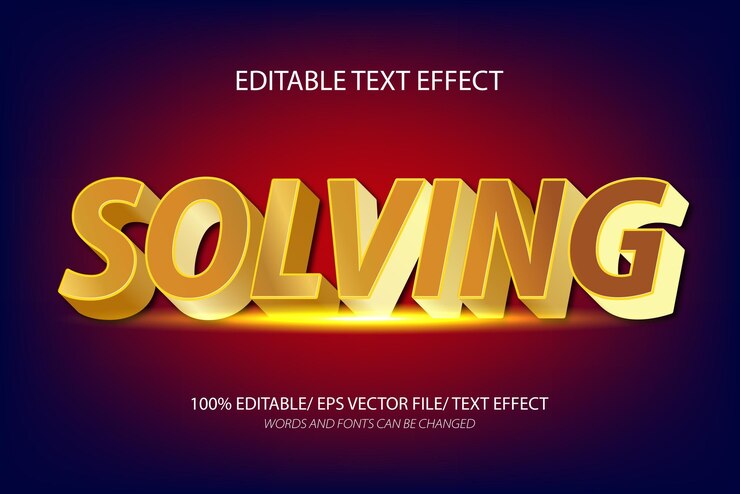 Vector resolución del efecto de texto editable y el estilo de texto editible