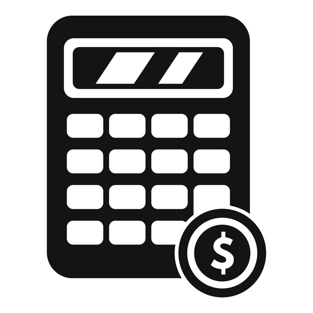 Resolver el icono de la calculadora vector simple proyecto de monitor de finanzas