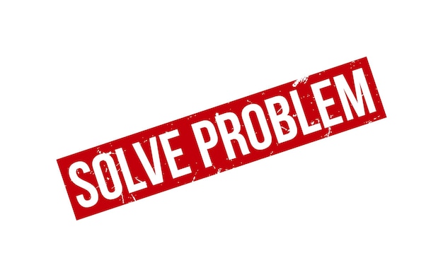 Resolver problema sello de sello de goma vector