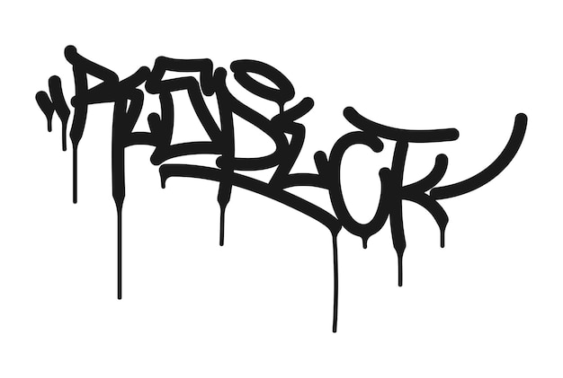 Respeto Graffiti negro rotulación de etiquetas tinta gotea marcador tinta pintura