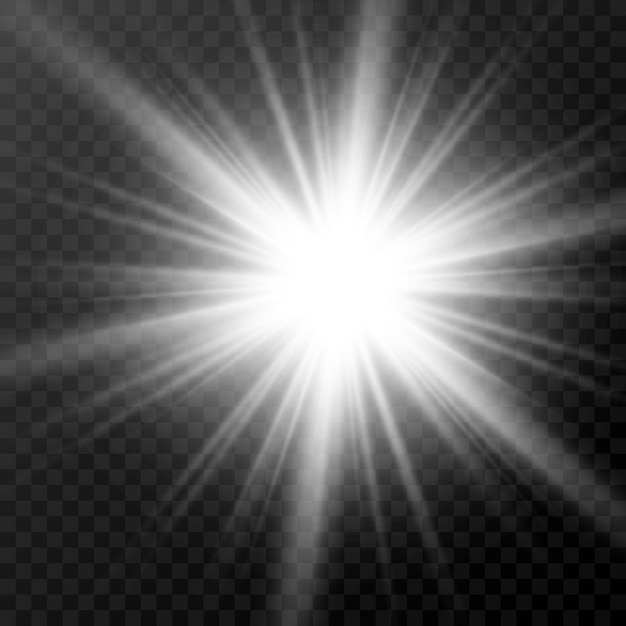 Resplandor aislado efecto de luz conjunto destello de lente explosión brillo línea sol flash y estrellas