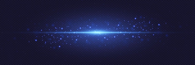 Resplandor brillante de efecto horizontal azul claro