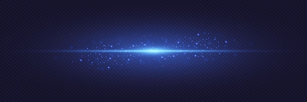 Resplandor brillante de efecto horizontal azul claro