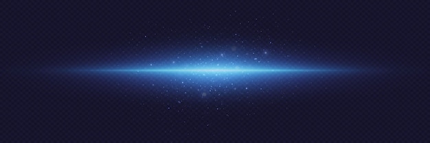 Resplandor brillante de efecto horizontal azul claro