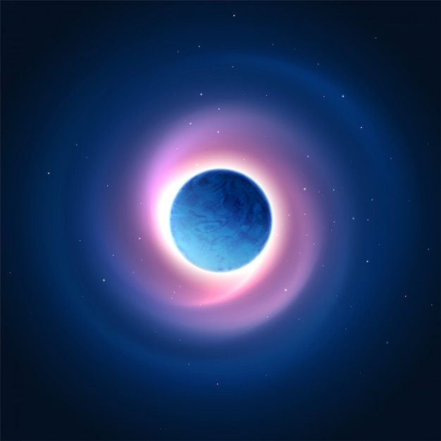 Resplandor cósmico del fondo del planeta. Ilustración vectorial
