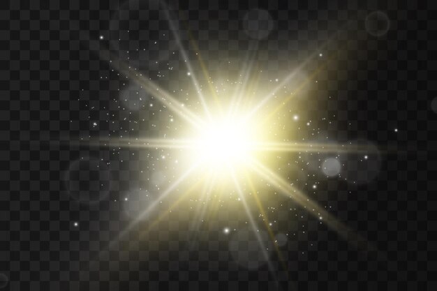 Resplandor de luz aislada