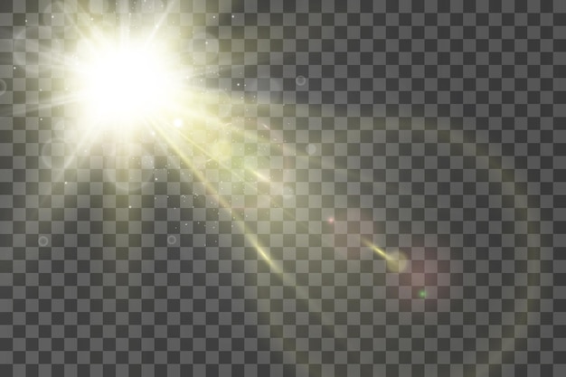 Resplandor de luz aislada