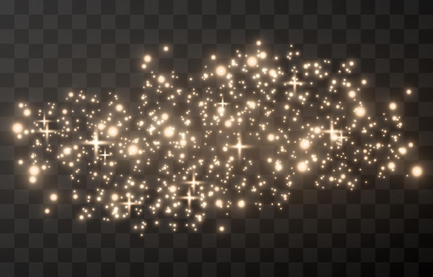 Resplandor mágico del vector. Luz brillante, chispa, chispa, polvo brillante png. Polvo mágico brillante. luz de Navidad