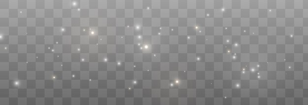Resplandor mágico vectorial Explosión de polvo blanco y dorado de partículas png Polvo de hadas espumoso