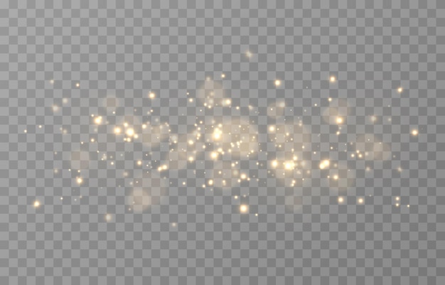 Resplandor mágico vectorial. Luz brillante, polvo brillante png. Polvo mágico brillante. Luz de Navidad.