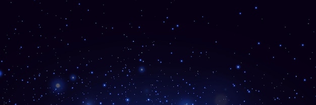 El resplandor realista del cielo estrellado las noches estrelladas con brillantes chispas partículas de polvo mágico