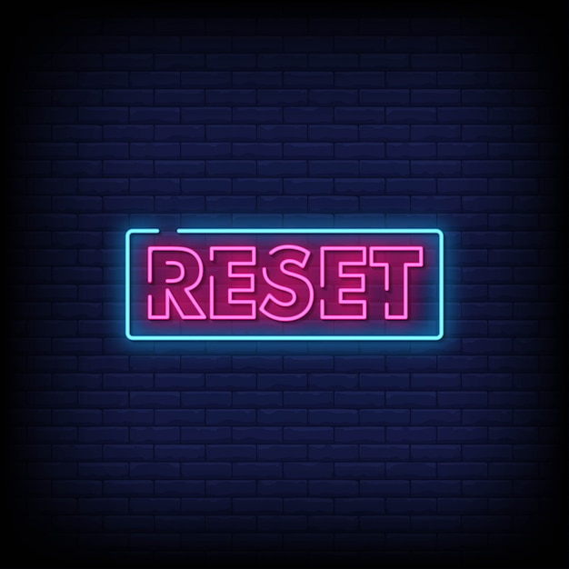 Restablecer texto de estilo de letreros de neón