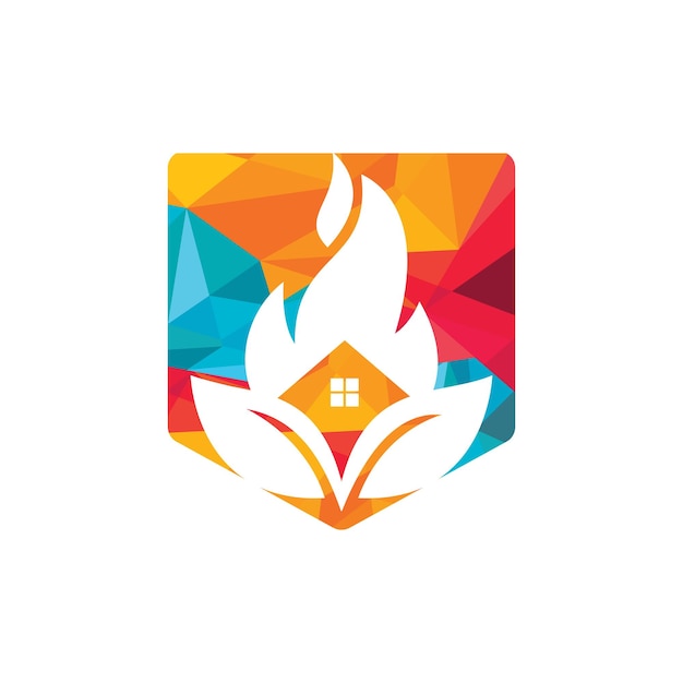 Restauración de casa de plantilla de logotipo de vector de desastre