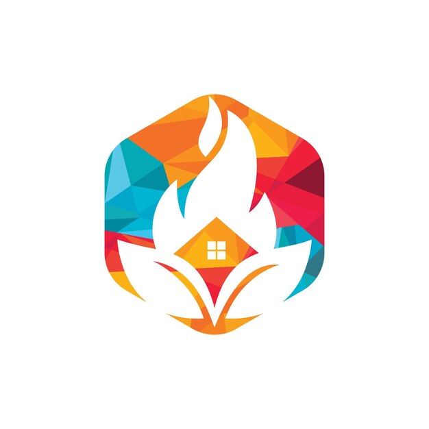 Restauración de casa de plantilla de logotipo de vector de desastre