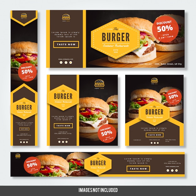 Restaurante bugger con banner