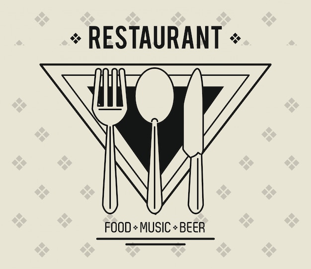 Restaurante comida música y cerveza