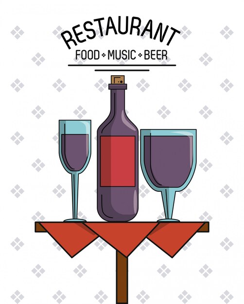 Restaurante comida música y cerveza