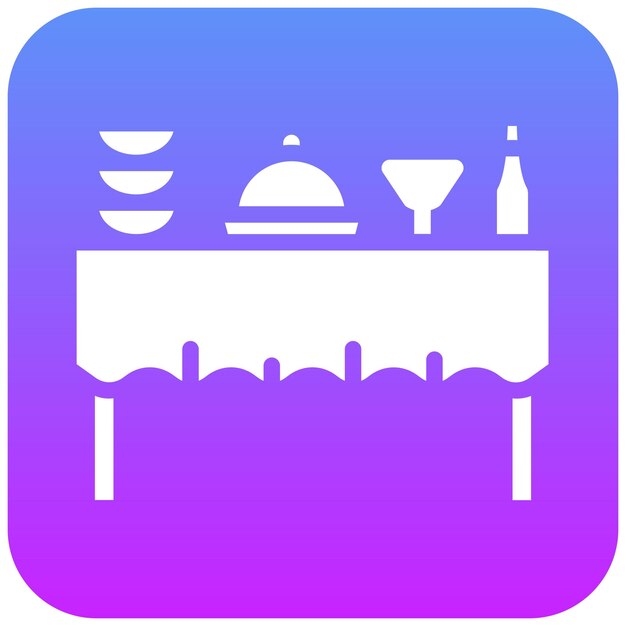 Restaurante Ilustración del icono vectorial del conjunto de iconos de catering