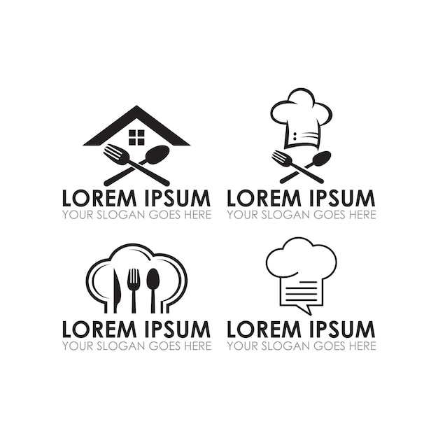 Restaurante logo comida logo vector