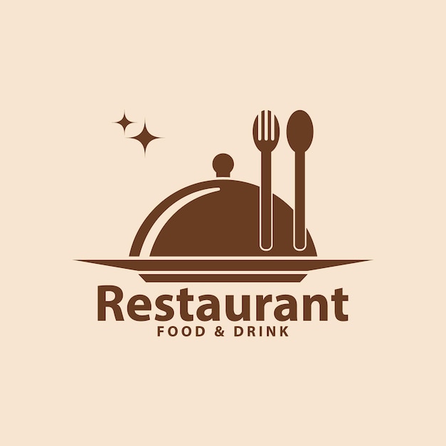 Restaurante logo estilo vintage simple vector