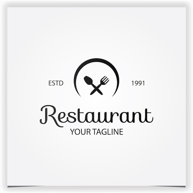 Restaurante de lujo logo premium elegante plantilla vector eps 10