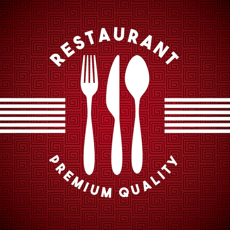 Vector restaurante de menú con cubertería