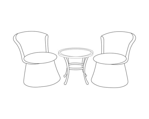Restaurante moderno sillas de madera comedor con mesa con fondo blanco.