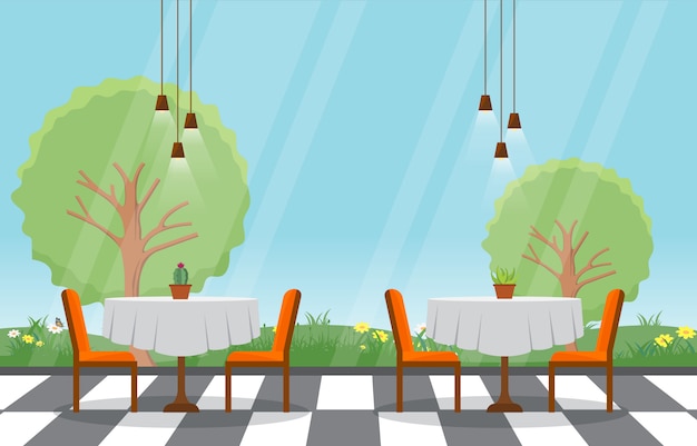 Restaurante moderno y vacío