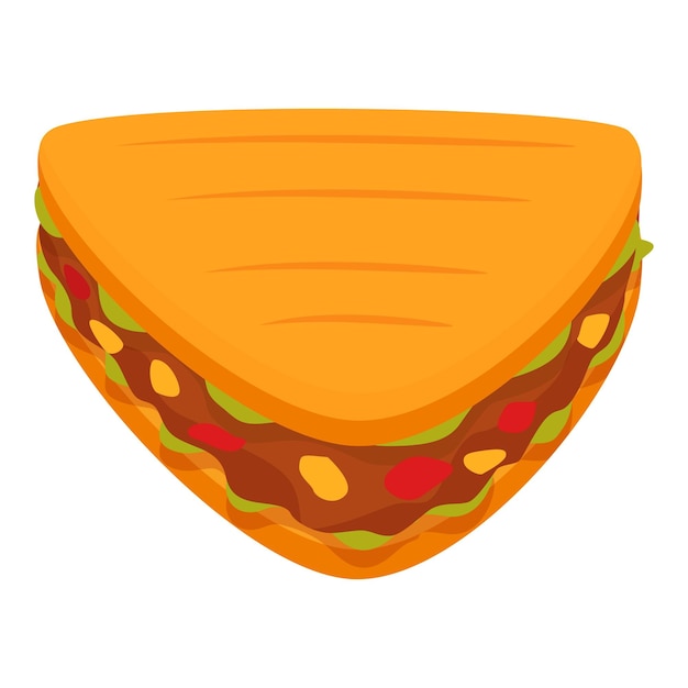 Restaurante quesadilla icono vector de dibujos animados comida mexicana