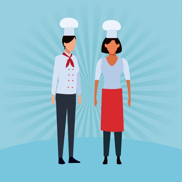 Restaurante de trabajo en equipo avatar