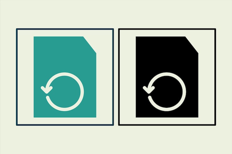 Vector restore icon icon related to ui elements suitable for web site app user interfaceselement printable etc solid icon style simple vector design editable