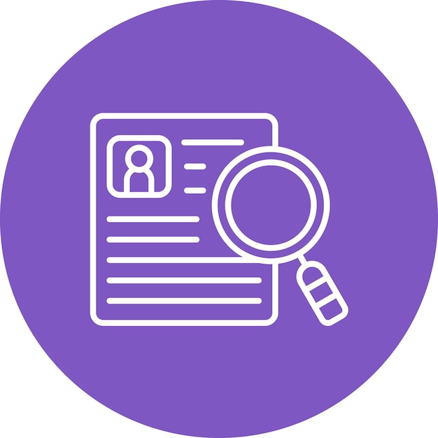 Resume Imagen vectorial del icono del escáner de palabras clave Se puede utilizar para la agencia de reclutamiento