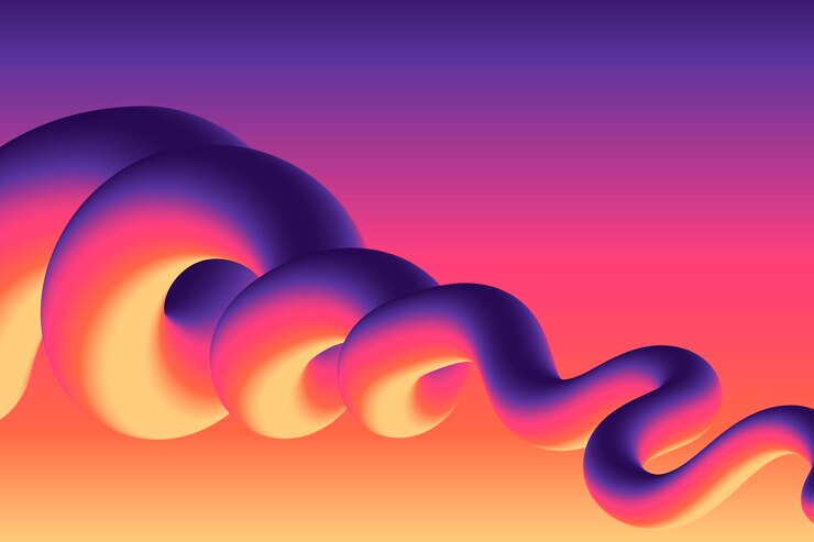Vector resumen 3 d fondo líquido degradado colorido telón de fondo para plantilla de cartel de banner de diseño
