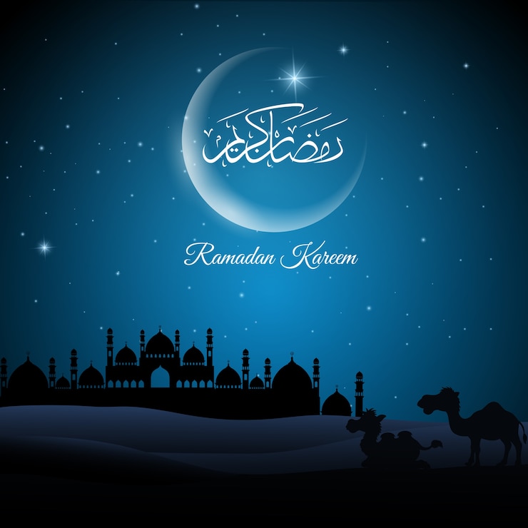 Vector resumen de los antecedentes de ramadán kareem