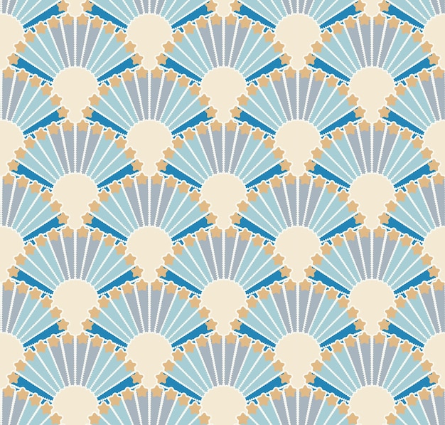 Resumen Art Deco Estrellas Patrón geométrico decorativo sin fisuras Moda Moda Colores Concepto mínimo