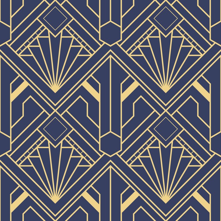 Vector resumen art deco de patrones sin fisuras