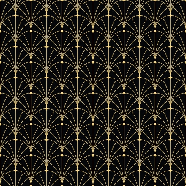 Resumen art deco vintage de patrones sin fisuras