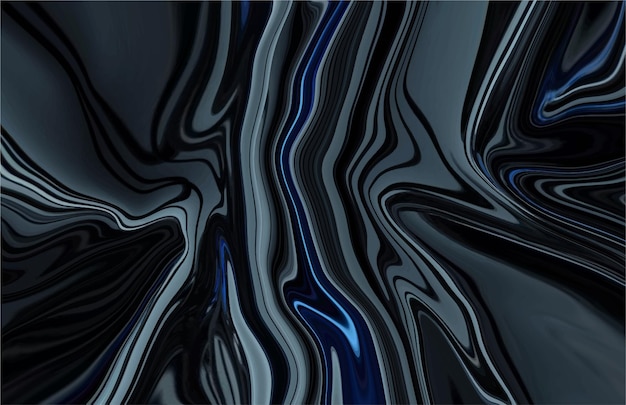 Resumen artístico brillante salpica fondo líquido de textura de color brillante con efecto de mármol negro