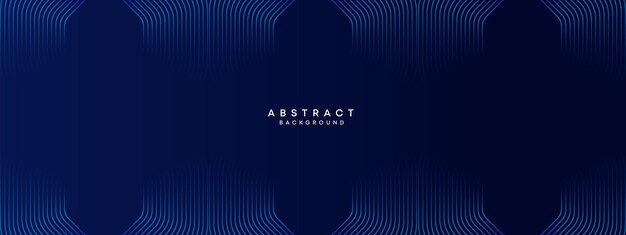 Resumen azul marino oscuro ondeando círculos líneas tecnología fondo degradado moderno con líneas brillantes forma geométrica brillante y diagonal para portada de folleto cartel banner encabezado del sitio web