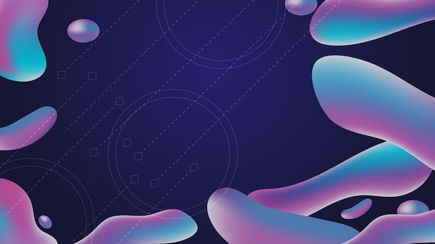 Resumen azul oscuro líquido formas onduladas banner futurista Fondo azul oscuro fluido moderno