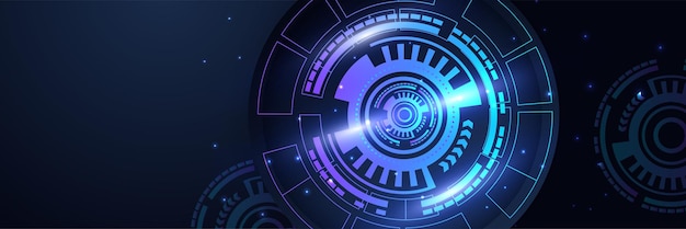 Resumen azul oscuro moderno futurista ciencia tecnología alta tecnología digital abstracto azul oscuro colorido diseño banner fondo Vector diseño gráfico abstracto banner patrón fondo web plantilla