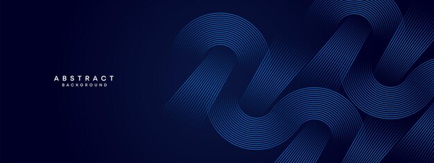 Resumen azul oscuro ondeando círculos líneas tecnología forma geométrica y fondo diagonal